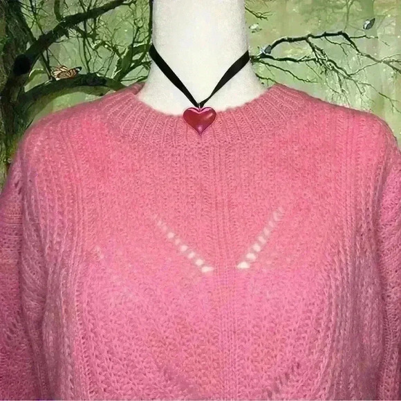 New With Tags Madewell Pink Knitted Sweater - Picture 2 of 8